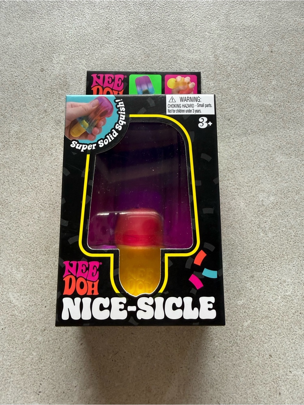 NeeDoh Nice-Sicle Squishy Toy - Pink, Yellow, Purple